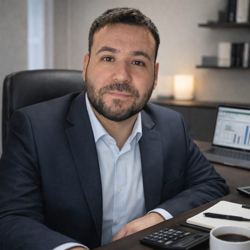 Erick Marchant, director de Asesorías EMS, en su oficina